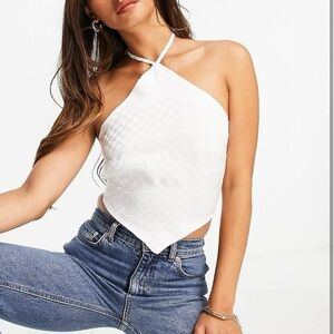 white crop top